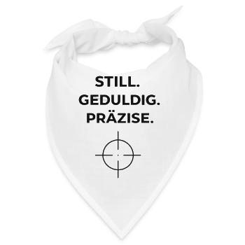 Stille Geduld Präzision - Bandana - Weiß - Vorne