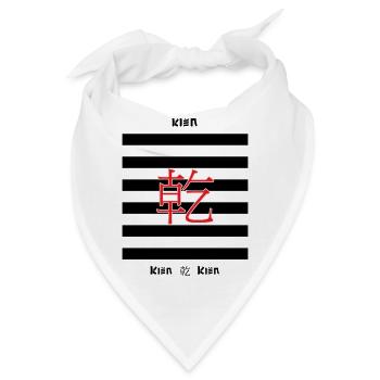 I Ging – Das Schöpferische - Bandana - Weiß - Vorne