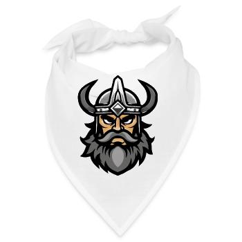 Wikinger Kopf Valhalla - Bandana - Weiß - Vorne