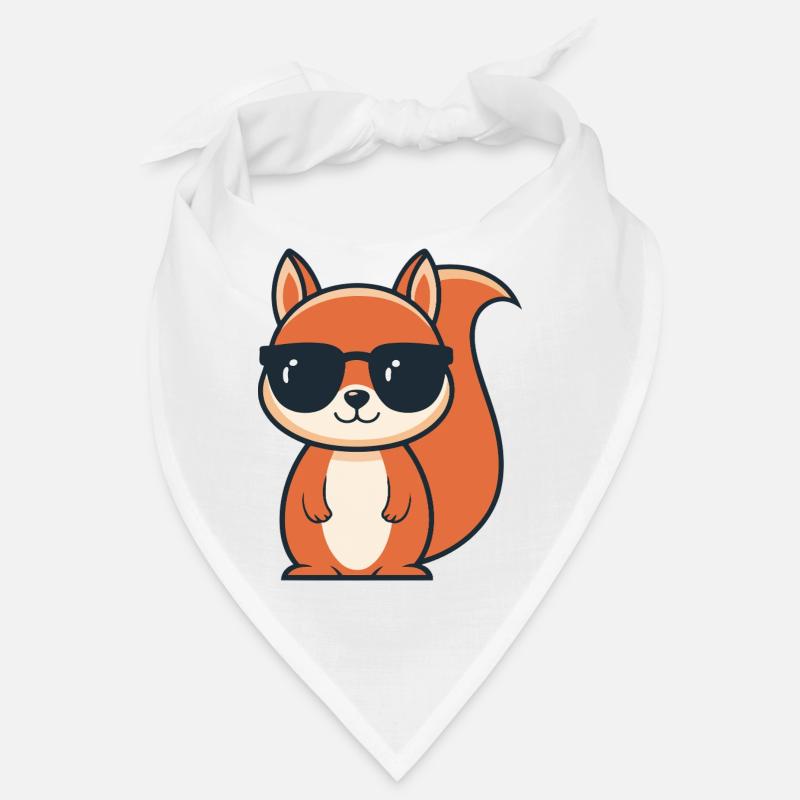 Schicke Eichhörnchen-Schwarze Brille Bandana