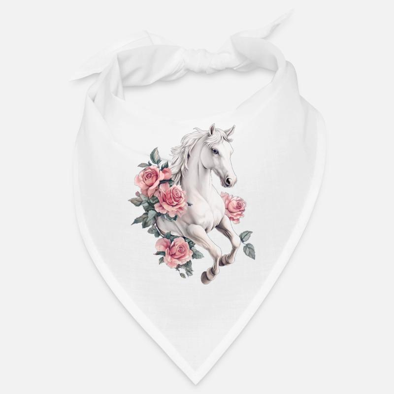 Cheval aux roses Bandana