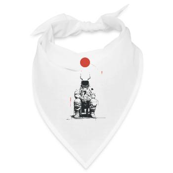 Silhouette im Orbit - Bandana - Weiß - Vorne