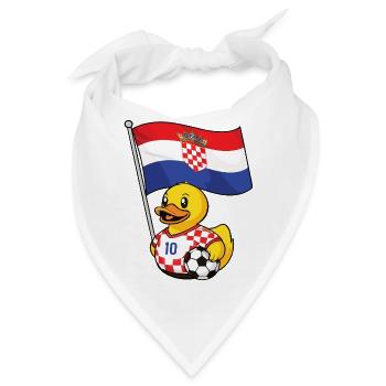 Kroatien Fußball Fan Shirt für stolze Fans - Bandana - Weiß - Vorne