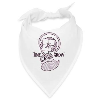 Blumenuhr – Jugendstil-Wachstumsdesign - Bandana - Weiß - Vorne