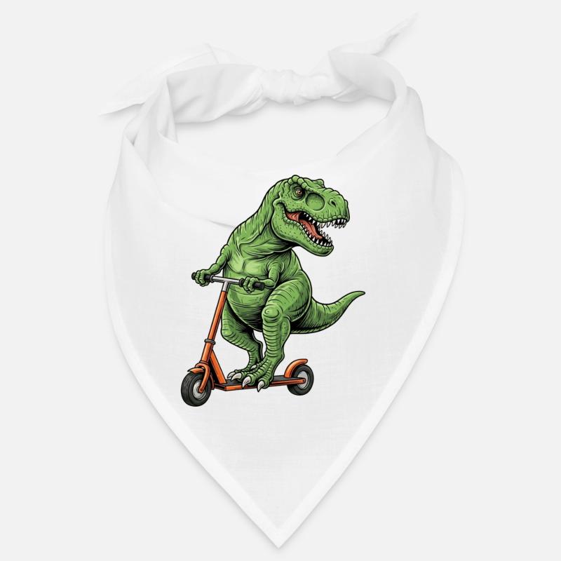 Dinosaurier-Roller T-Rex auf Scooter-Geschenken Bandana