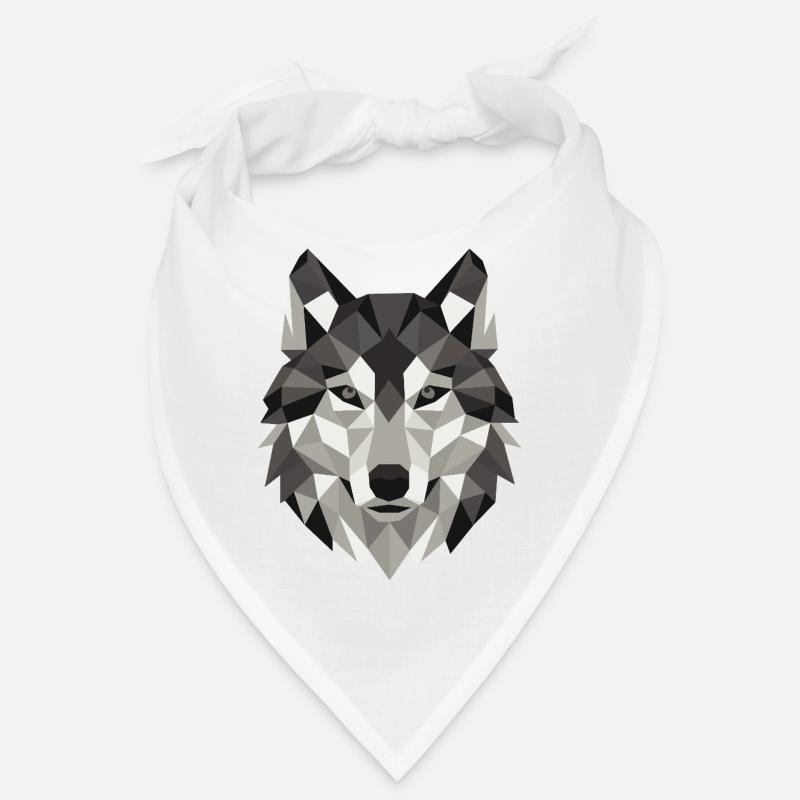 Géométrie Lowpoly de Wolf Head Bandana