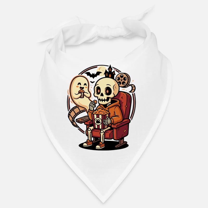 Skeleton Popcorn Cinema Horror Humor Bandana