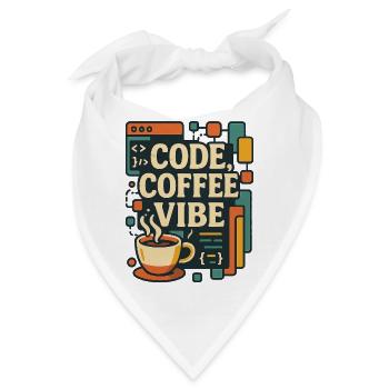 Code Coffee Vibe – Lustiges Programmer T-Shirt - Bandana - Weiß - Vorne