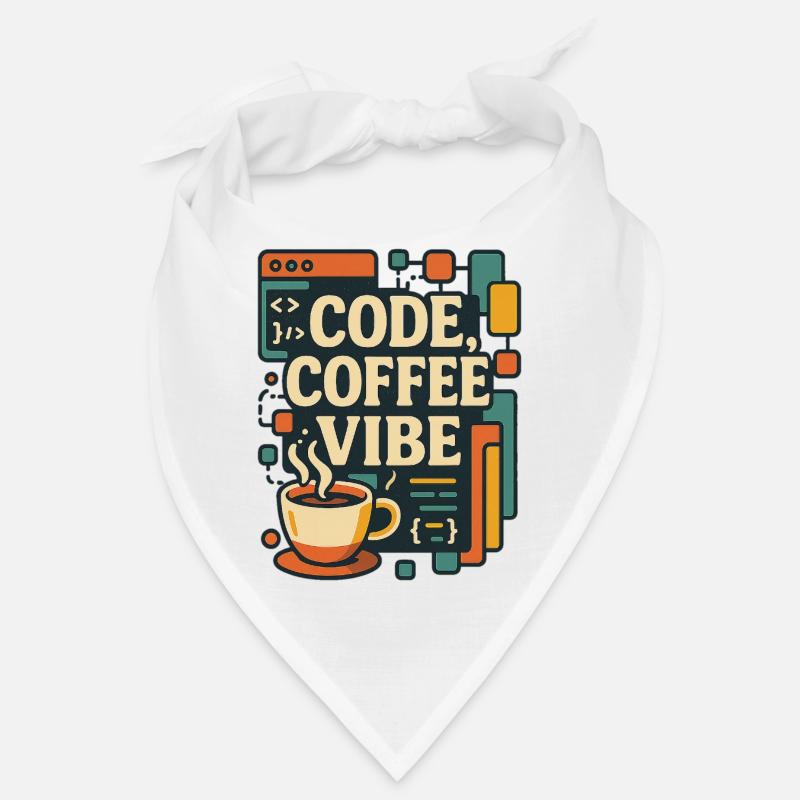 Code Coffee Vibe – Lustiges Programmer T-Shirt Bandana