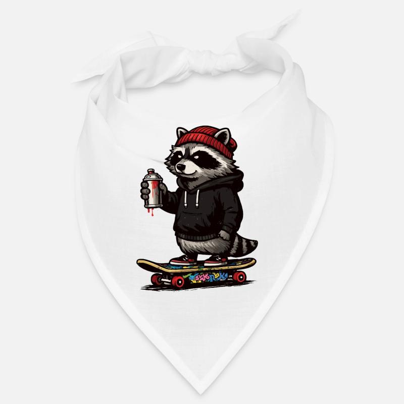 Waschbär Skate Graffiti Bandana