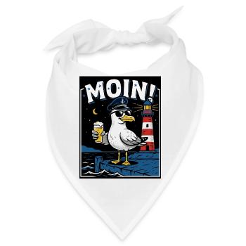 Küste Kneipe Möwe Bier - Bandana - Weiß - Vorne
