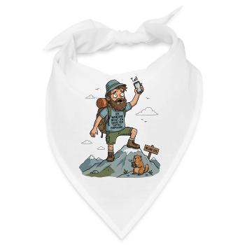 Wandern Empfang Gipfel Humor - Bandana - Weiß - Vorne