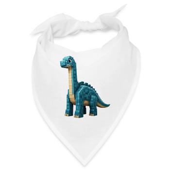Pixel Brontosaurus - Bandana - Weiß - Vorne