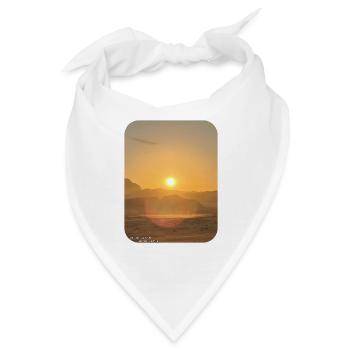 Wüstensonne am Horizont - Bandana - Weiß - Vorne