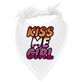 KÜSS MICH MÄDCHEN - WLW - SAPHIC - Bandana - Weiß - Vorne