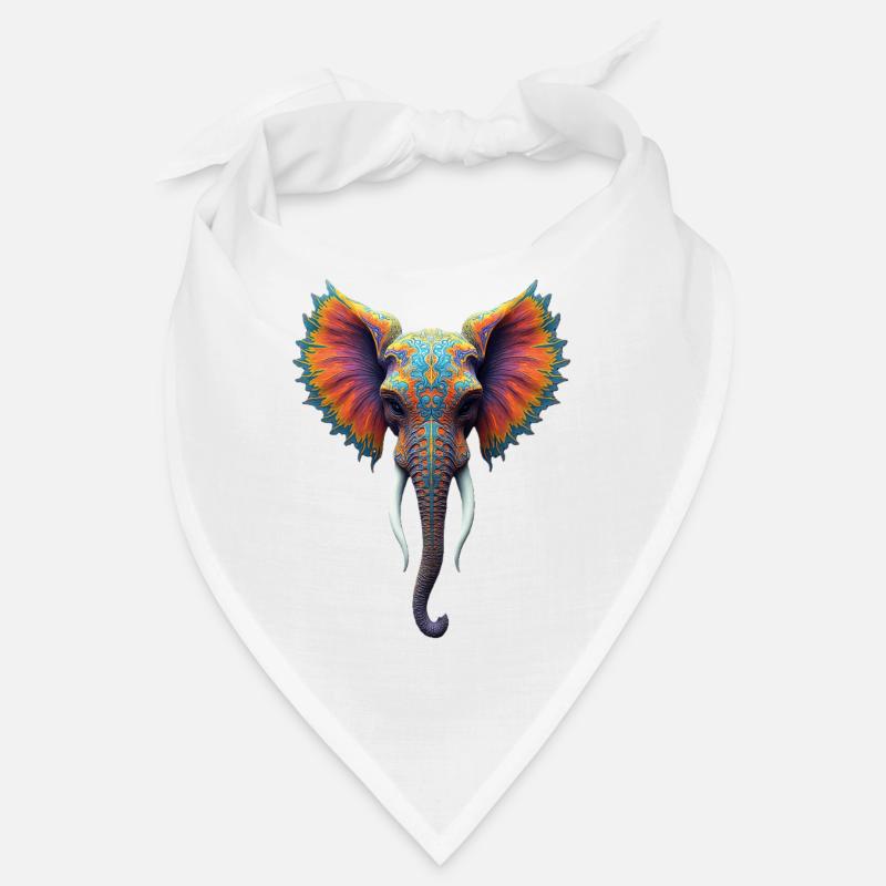 Rainbow Ornate Elephant Head Bandana