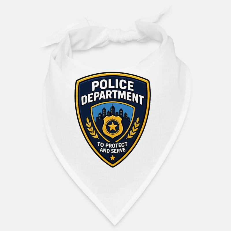 Polizei Abzeichen Patch Stadt Skyline Bandana