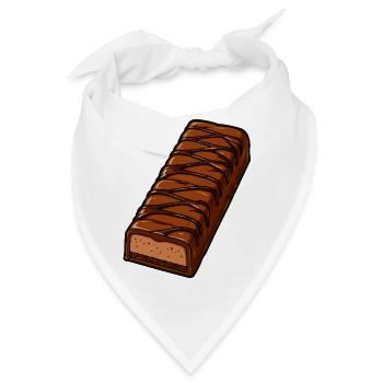 Schoko Riegel mit Zickzack-Glasur - Bandana - Weiß - Vorne