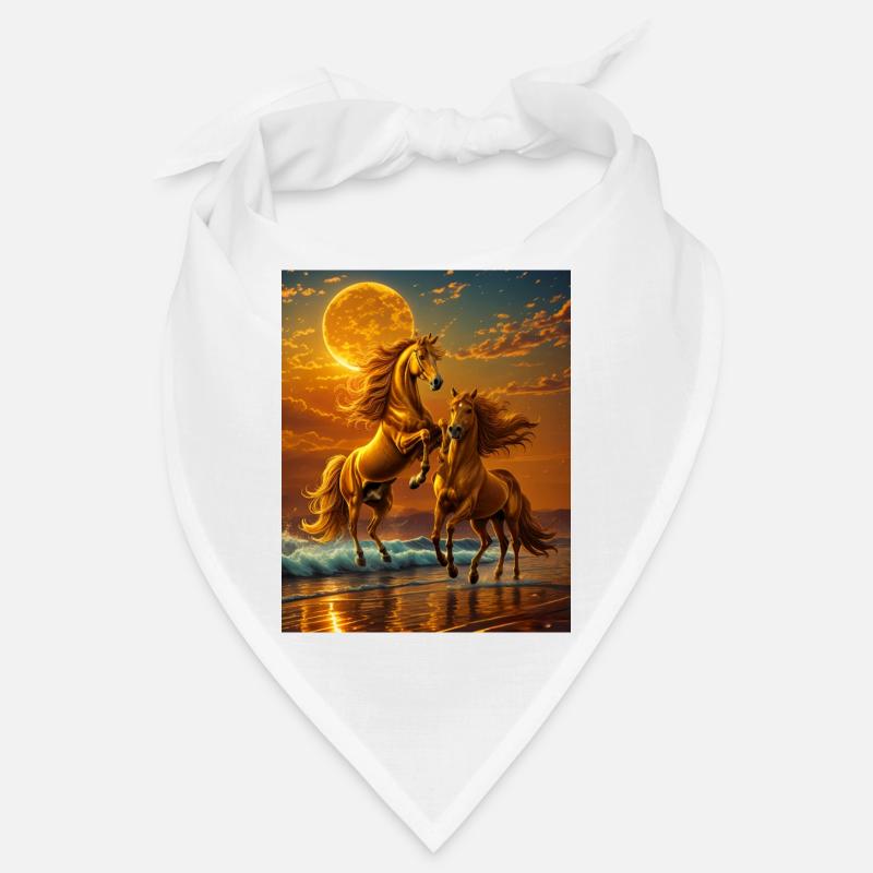 Mondlichthufe am Abendmeer Bandana