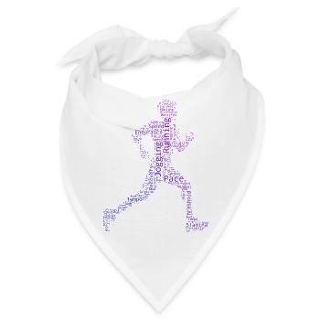 Laufsport Geschenkidee für ein Laufsport Liebhaber - Bandana - Weiß - Vorne