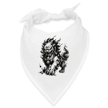 Ink Foo Dog Wächter - Bandana - Weiß - Vorne