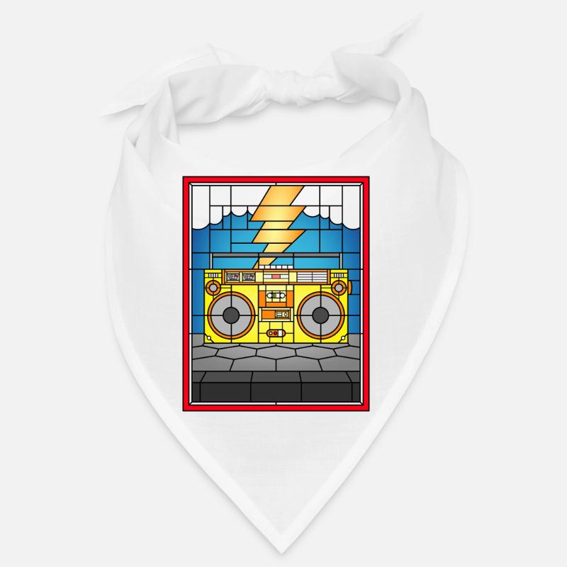 Buntglas-Boombox-Illustration Bandana