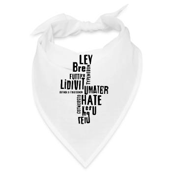 Vertikale Motivations-Typografie - Bandana - Weiß - Vorne