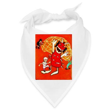 Das Monster ist gefangen - Bandana - Weiß - Vorne