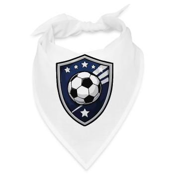 Soccer Shield Crest - Bandana - Weiß - Vorne