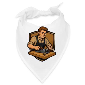 Schmied am Amboss - Bandana - Weiß - Vorne