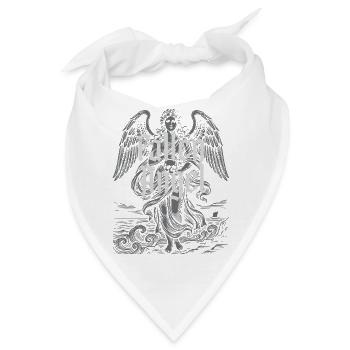Gotischer gefallener Engel über stürmischem Meer - Bandana - Weiß - Vorne