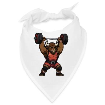 Stierkraft Strongman-Druckdesign - Bandana - Weiß - Vorne