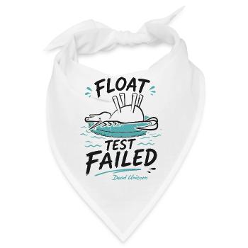 Dead Unicorn im Badereifen: Float Test Failed - Bandana - Weiß - Vorne