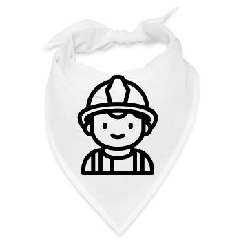 Feuerwehrmann - Bandana - Weiß - Vorne
