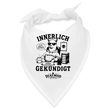 Alpaka Innerlich gekündigt Dead Mood Animals - Bandana - Weiß - Vorne