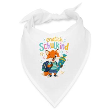 Endlich Schulkind Fox Zuckertüte - Bandana - Weiß - Vorne