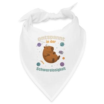 Weltraum Wasserschwein - Bandana - Weiß - Vorne
