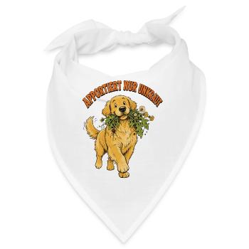 Goldie Apportiert Unkraut - Bandana - Weiß - Vorne