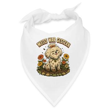 Weiss war gestern Shih Tzu - Bandana - Weiß - Vorne