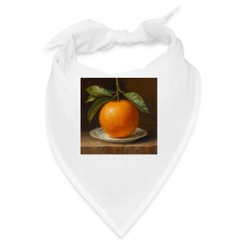 Orange in einem klassischen Gericht - Bandana - Weiß - Vorne