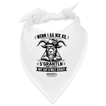 Bayerische Grantl Viecher Wenn I aa nix ko - Bandana - Weiß - Vorne