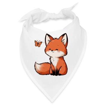 Fuchs Schmetterling - Bandana - Weiß - Vorne