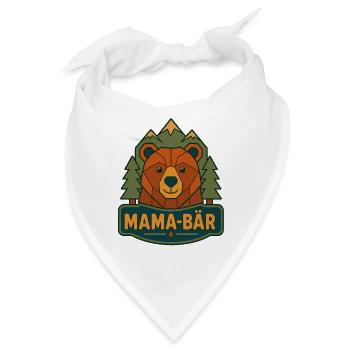 Mama Bär Berg Wildnis - Bandana - Weiß - Vorne