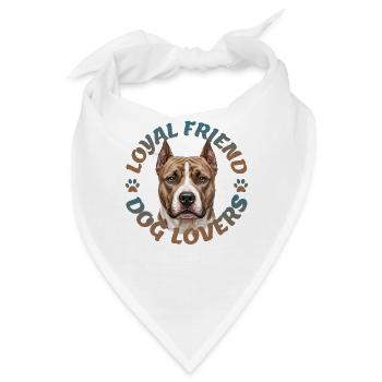 Treue Freunde Hundeliebhaber - Bandana - Weiß - Vorne