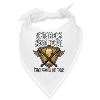 Bier Axt Und Mittelalter - Bandana - Weiß - Vorne