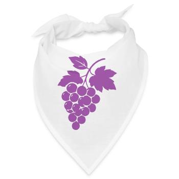Purpurne Trauben Silhouette - Bandana - Weiß - Vorne