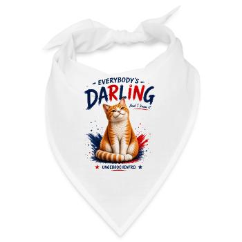 Everybody’s Darling  Charmante Katze mit Charakter - Bandana - Weiß - Vorne