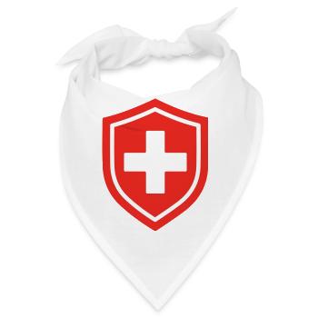 First Aid Shield Medizinische Notfallversorgung Symb - Bandana - Weiß - Vorne