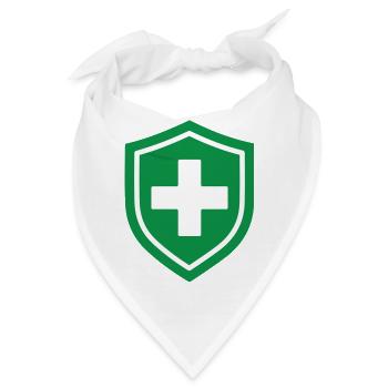 First Aid Shield Medizinische Notfallversorgung Symb - Bandana - Weiß - Vorne