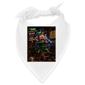 Stromschlag Elf Frohe Weihnachten Chaos Humor - Bandana - Weiß - Vorne